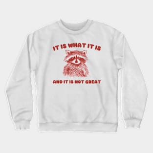 It Is what it is and it is not great, Cartoon Meme Top, Vintage Cartoon Sweater, Unisex Crewneck Sweatshirt